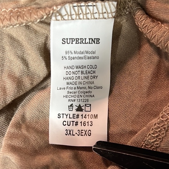 SUPERLINE Tan TankTop size 3XL - Picture 7 of 7